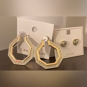 Cream color earring set